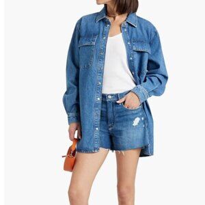 FRAME Le Brigette distressed denim shorts Womens Size 25